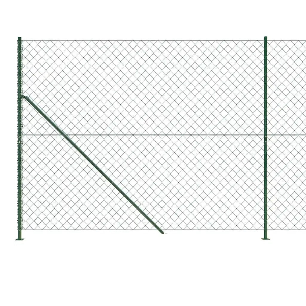 Recinzione da Giardino | Recinzione a Rete con Flangia Verde 2,2x25 m