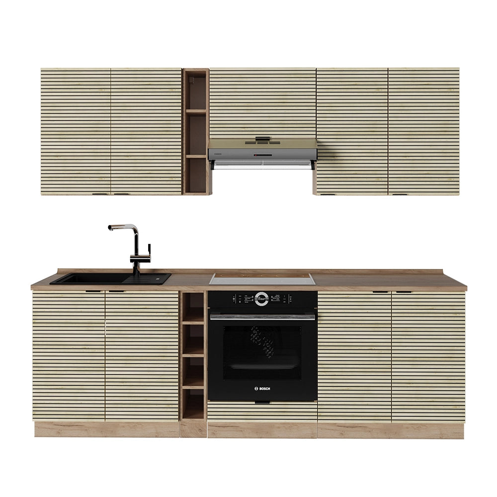 Cucina componibile Fame-Line Pannello in quercia/Rovere dorato 235 cm, PL Rovere Vicco