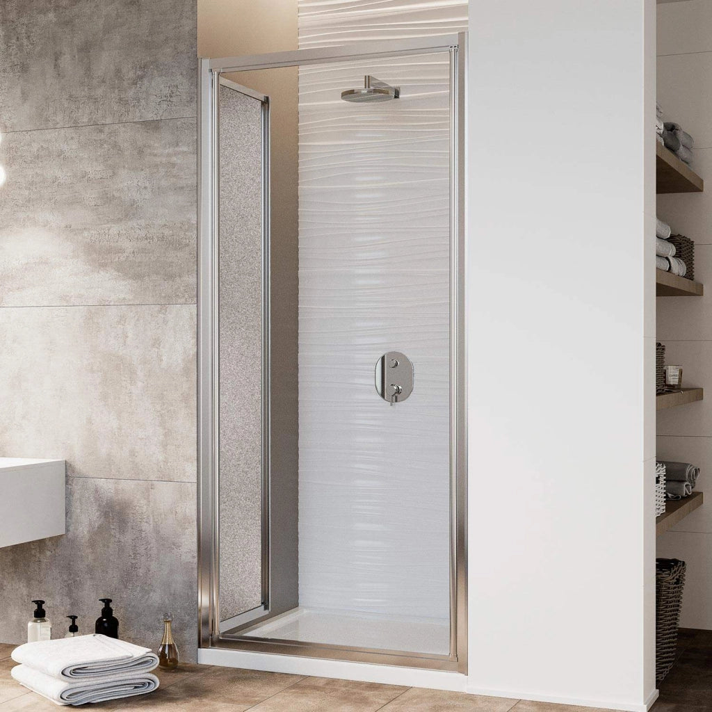 Porta Doccia 90CM H198 Cristallo Stampato C Apertura Saloon con Doppia Anta Battente mod. West