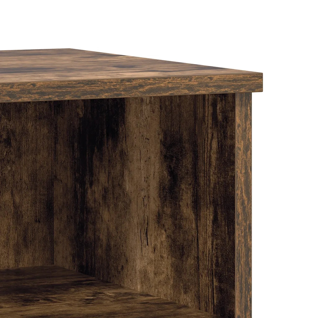 Set di 2 Comodini | Armadio da Notte | Mobiletto da notte Rovere Fumo 40x35x50 cm in Legno Multistrato