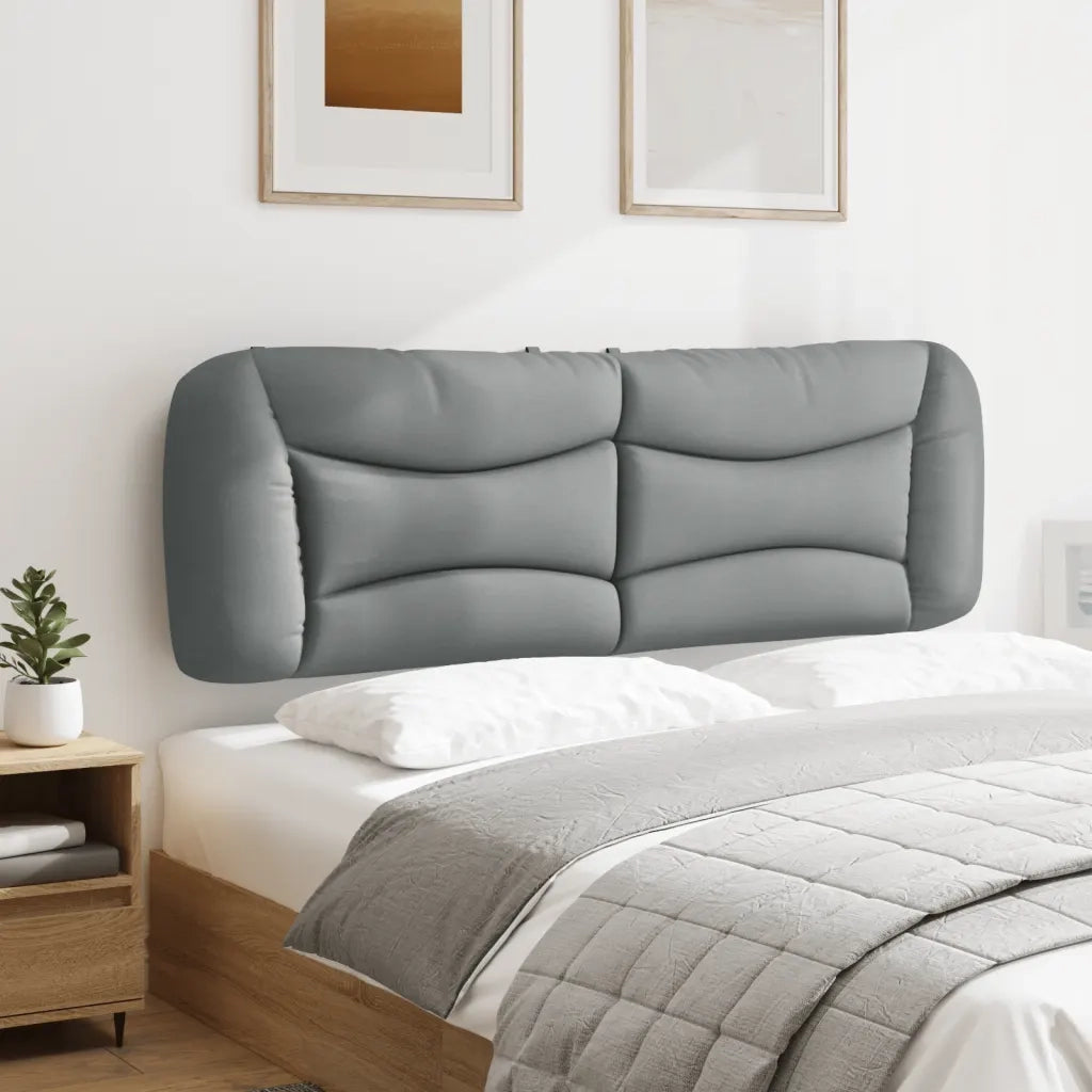 Cuscino Testiera Hvar Grigio Chiaro 152 cm in Tessuto 374628
