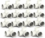 Connettori di PVC in bianco, 15 pezzi, per tubi, adattatore per condotte idriche