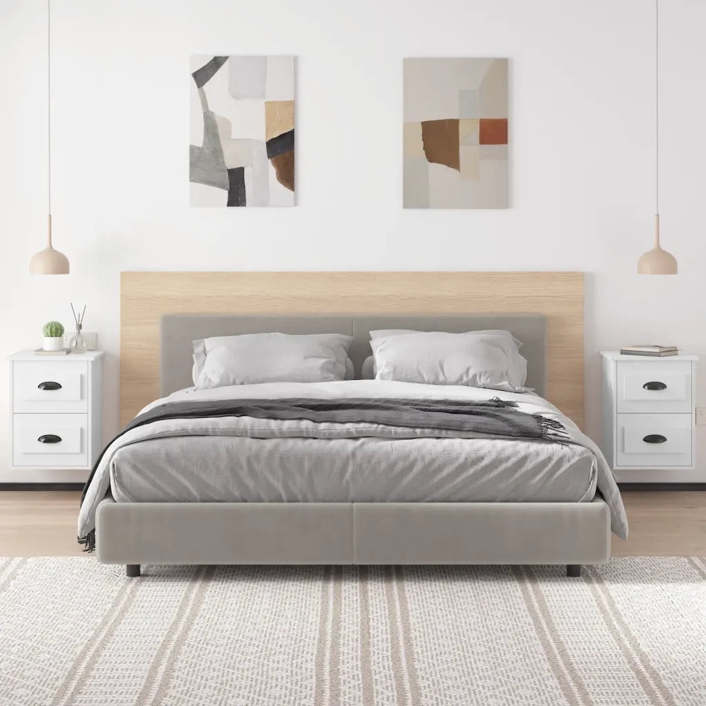 Comodini a Parete 2 pz-Set di 2 Tavolino da notte Bianchi 41,5x36x53 cm
