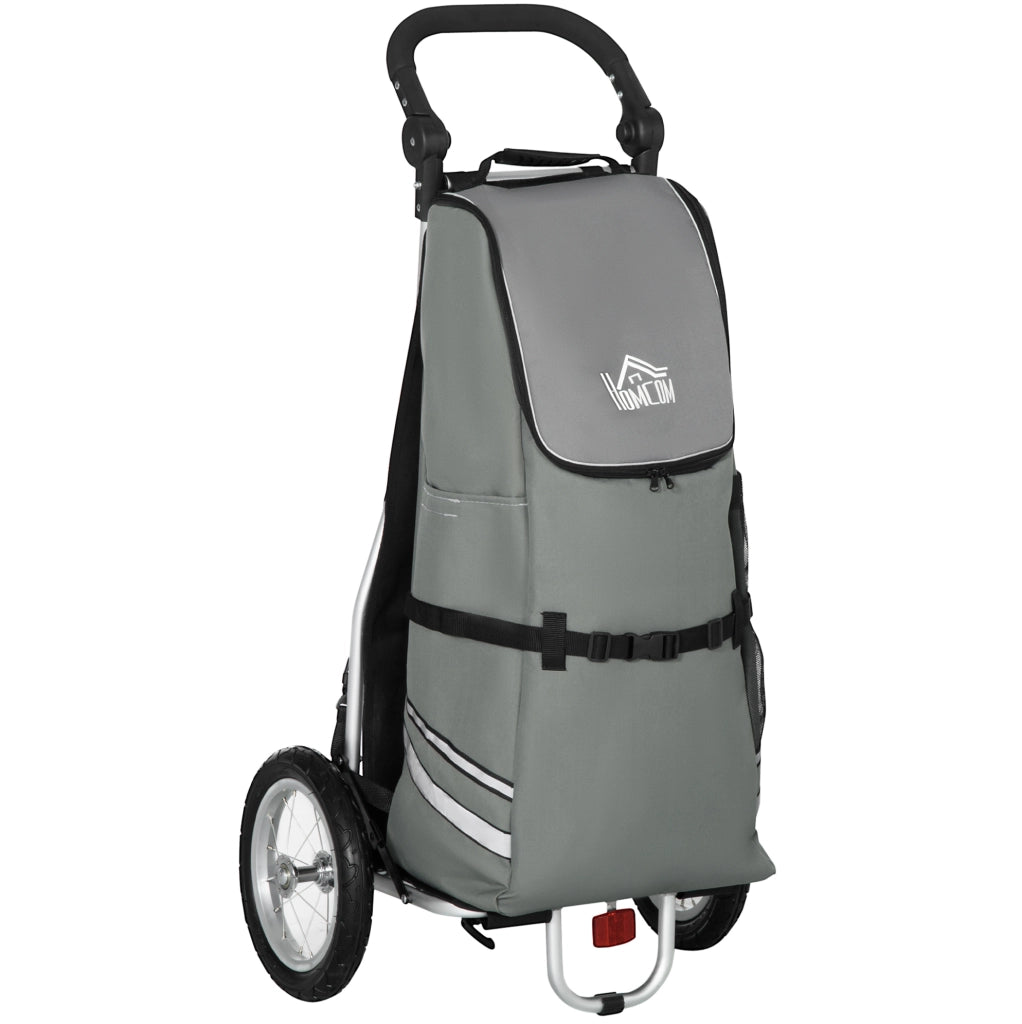 Rimorchio per bicicletta e carrello spesa pieghevole in alluminio
