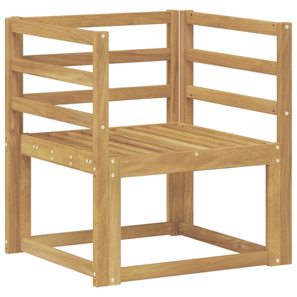 Set di divani da esterno Legno di Acacia Massello Bianco 3438958