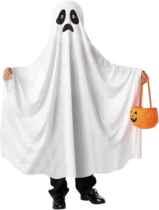 Costume di Halloween Premium per bambini con tasca di zucca - Costume da cappuccio parlante