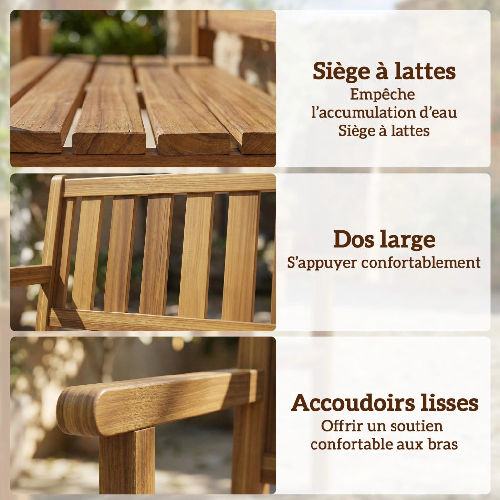 Banco da Giardino 3 Posti ¨C Zephmum ¨C Legno Teak
