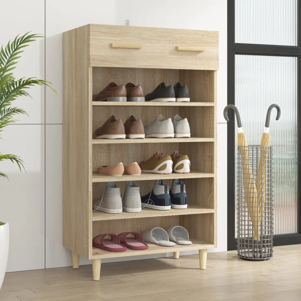 Scarpiera Rovere Sonoma 60x35x105 cm in Legno Multistrato 812783