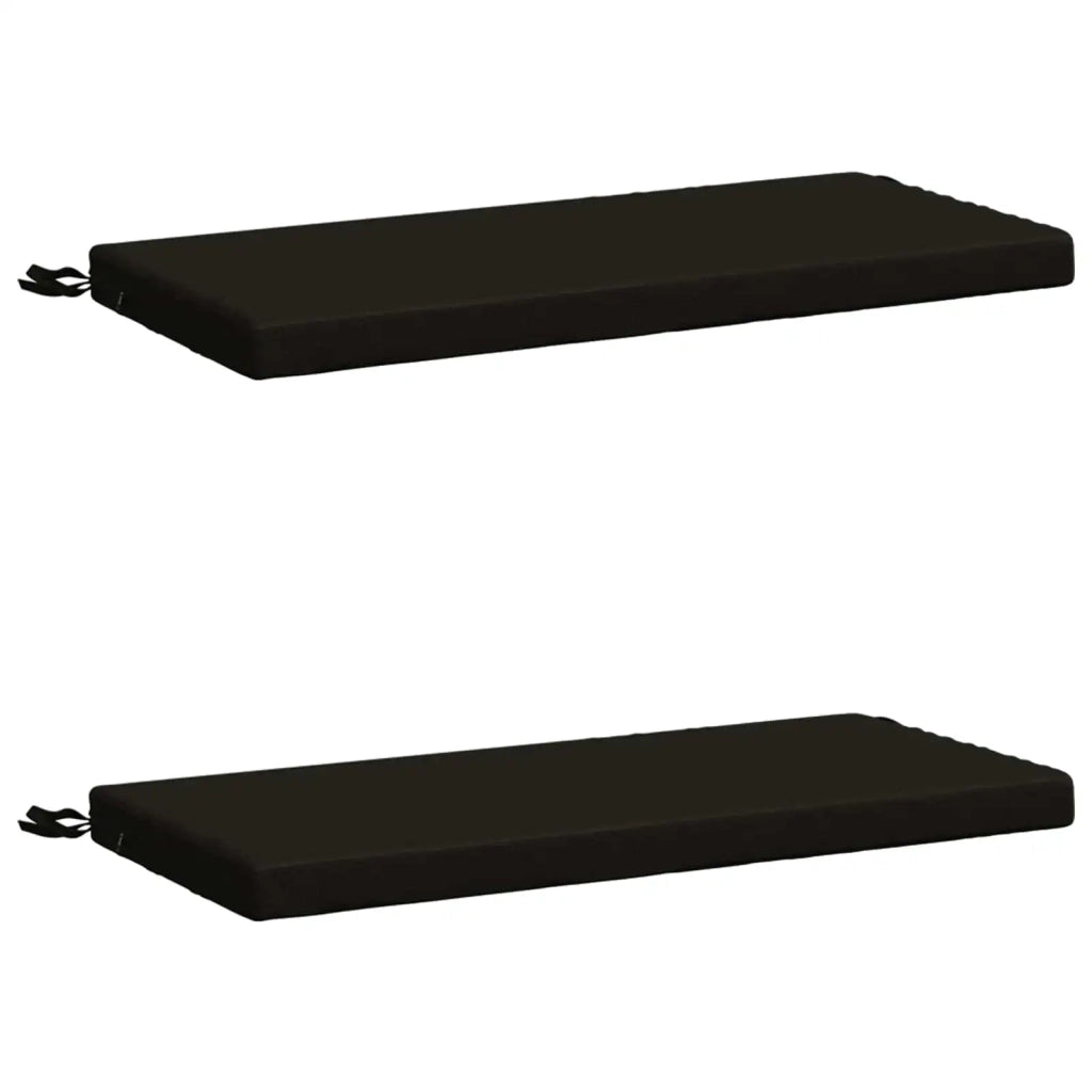 Cuscini per Panchina a 2 Pezzi SOEST 2 pz 100% Poliestere Nero 948631