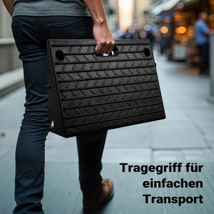 Rampa in gomma per marciapiedi e cordoli 500 x 315 x 107mm max 50 t antiscivolo, impilabile