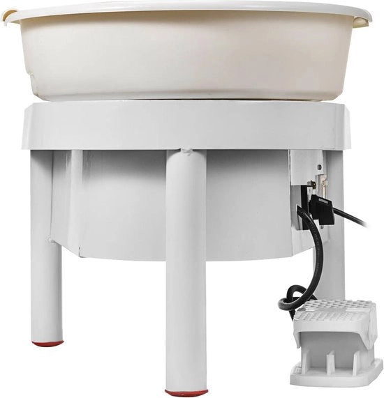 Tavolo da ceramica elettrico - Ruota per ceramica e vetro - 25cm - Macchina 350W con pedale - Pedana rimovibile - Facile pulizia - Regalo di Natale