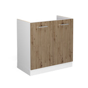 Vicco Mobile lavello cucina Rovere artigianale 80 cm senza piano di lavoro