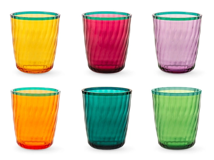 Set 6 Bicchieri in acrilico colorati cl43