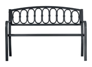 Panchina da Giardino 2 Posti 123x63x87 cm in Ferro e Ghisa Antracite