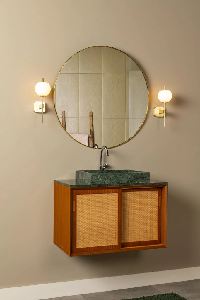 Applique bagno ELDA 1xG9 oro vetro sfera IP44 Lucide