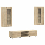 Set mobile TV FLORIN 3 pz | Armadietto TV | Mobile Porta TV Rovere Sonoma Legno multistrato