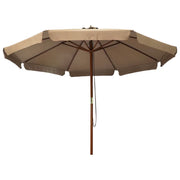 Ombrellone da Esterni con Palo in Legno 330 cm Grigio Talpa 47215