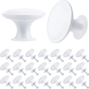 24 pezzi di maniglie per mobili, maniglie per cassetti, maniglie per cassetta, maniglie per mobili, diametro 30 mm, maniglia per cassetti, cassetti per abbigliamento (bianco)
