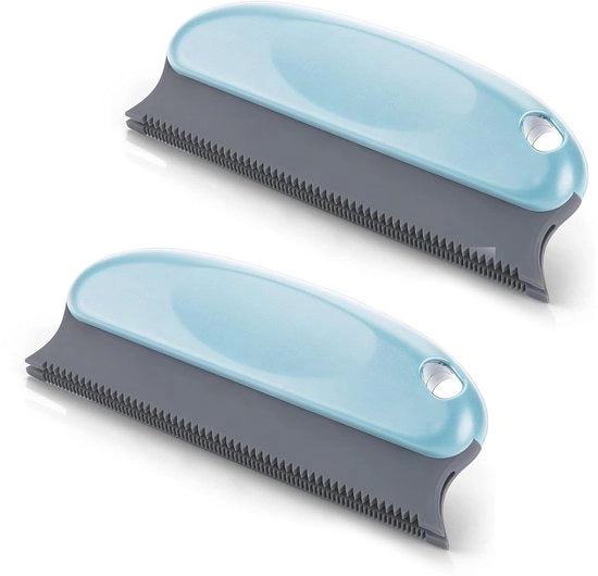 Kit di spazzole per eliminare pelo di gatto 2 pezzi - Spazzola professionale - Eliminatore di pelo portatile - Per tappeti/abiti - Alta qualità ABS/TPR - Soffice e duraturo