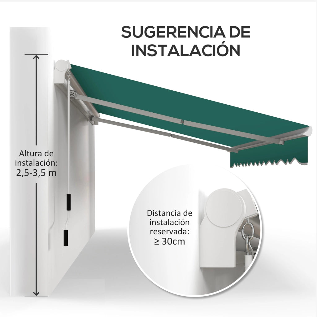 Toldo Manuale ¨C zephmum ¨C 395x245 cm Antracite Tessuto Poliestere