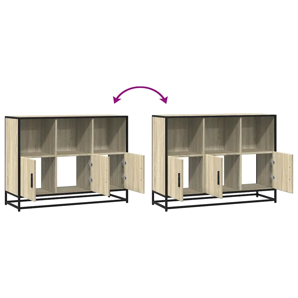 Credenza Rovere Sonoma 100x35x76 cm in Legno Multistrato