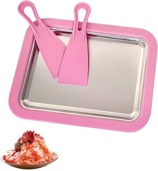 Istante macchina per gelato rotolato - Macchina per gelato rotolato con spatole per gelato rotolato e yoghurt congelato - Rosso 225 x 175 cm