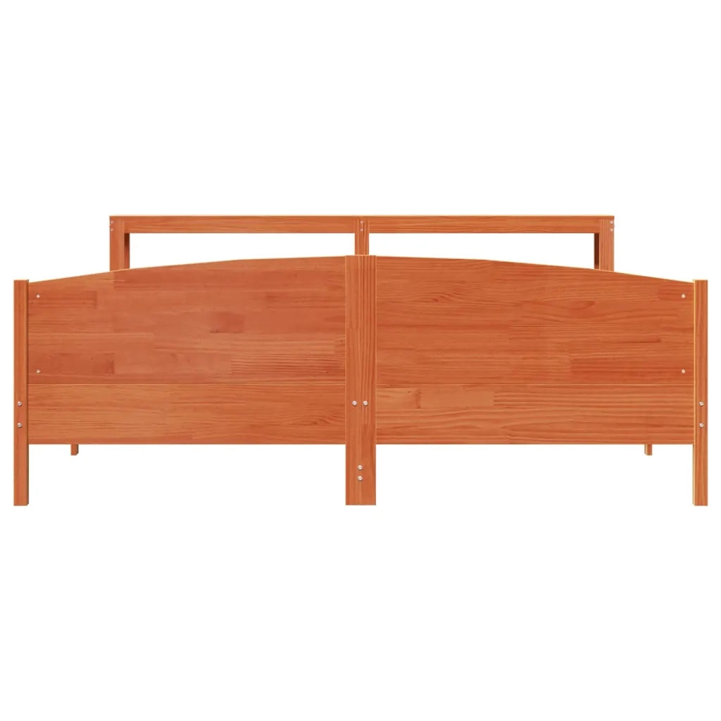 Letto senza Materasso Marrone Cera 180x200 cm in Legno di Pino 3306218