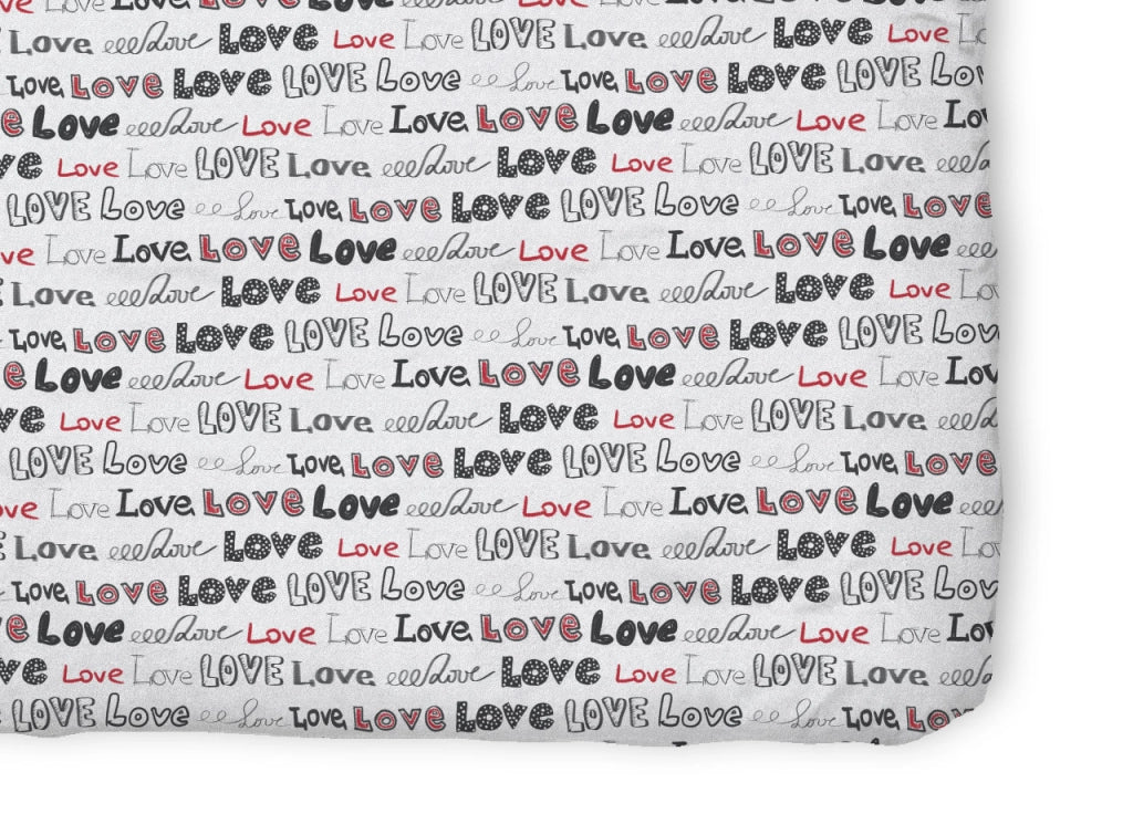 Copriletto Piquet Primavera Estate 100% Cotone Disegno Love Love Cuori - Matrimoniale - Grigio