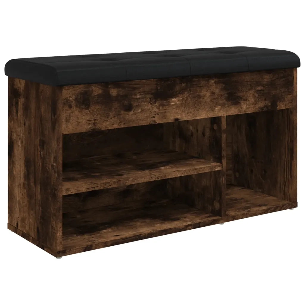 Panca Porta Scarpe Rovere Fumo 82x32x45,5 cm Legno Multistratocod mxl 109629