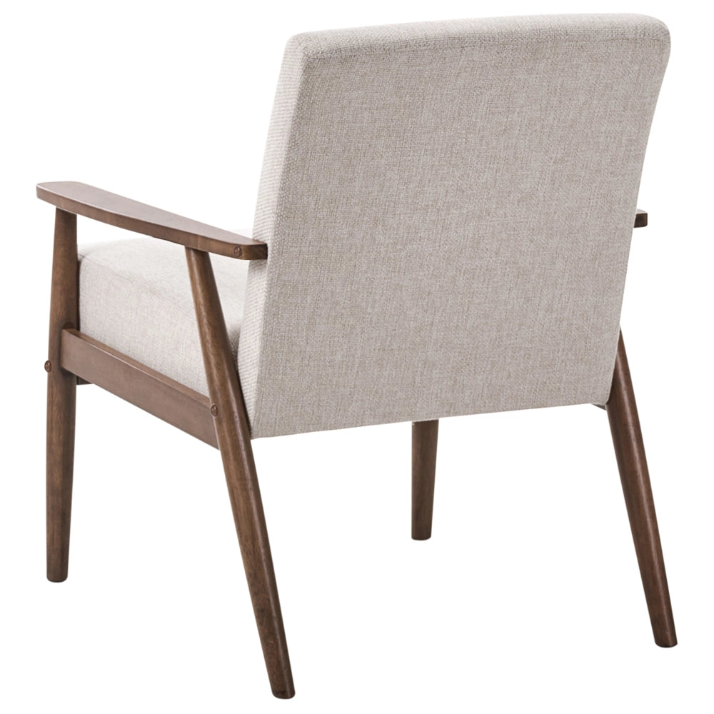 Set salotto 3 posti 2 posti enPoltrona Rivestimento in poliestere Struttura in legno beige e marrone scuro in stile retrò