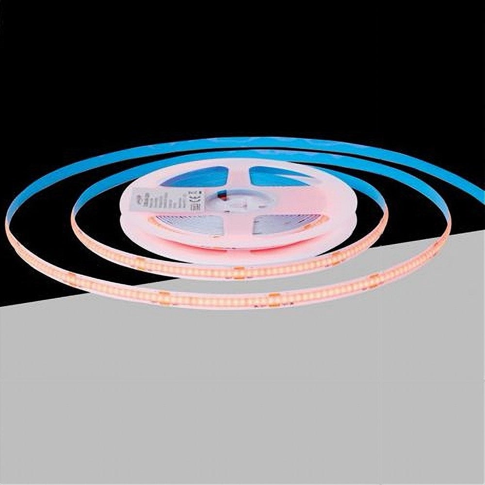 Trade Shop - Striscia Led Cob Bobina 5mt Flessibile Dc 24v Varie Temperature Colore Cob-24v-320 - -rosso      -