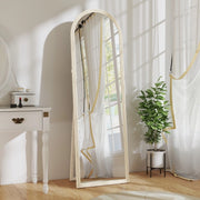 Specchio da terra ad arco bianco 50 x 160 cm