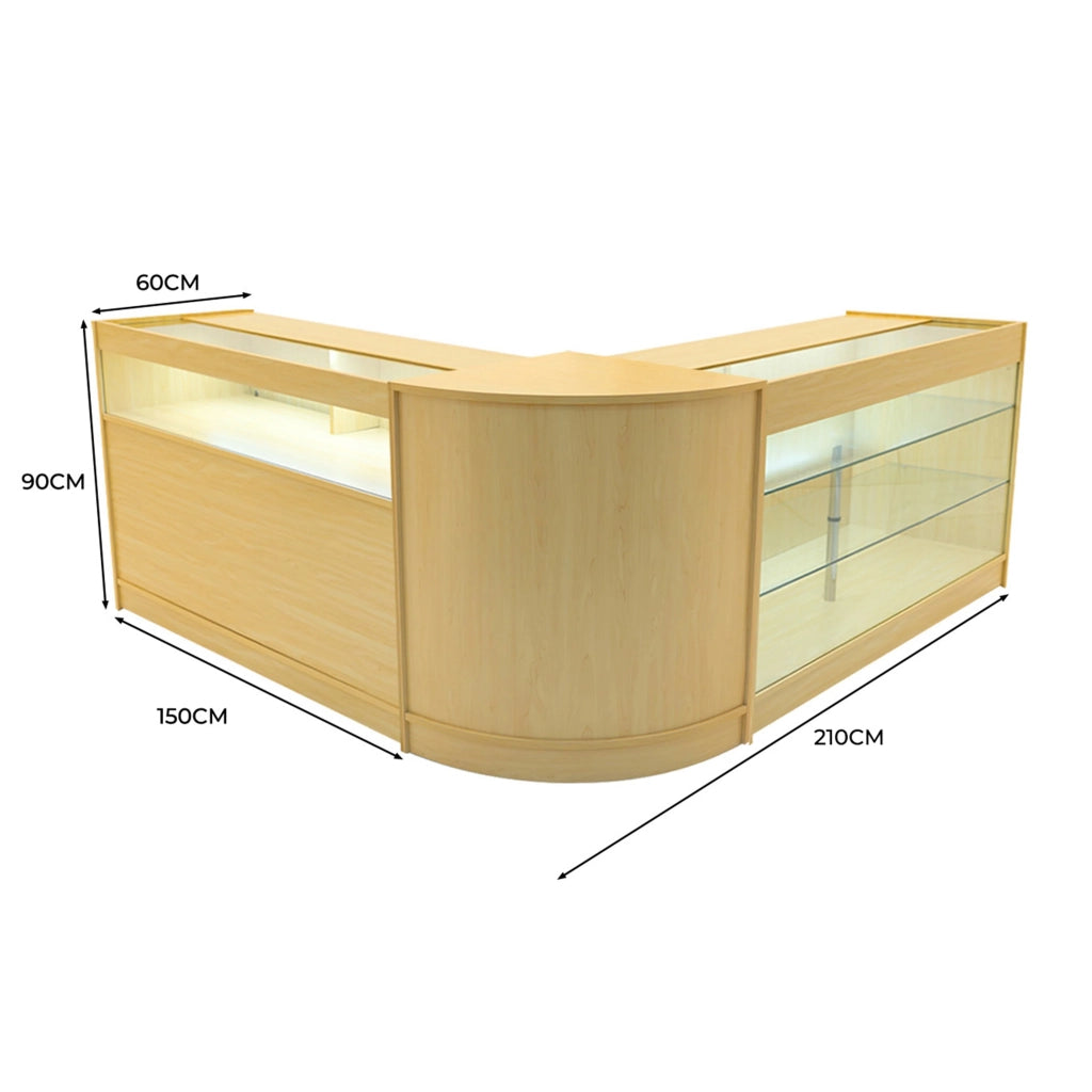 Set Banconi Acero Triton LED K1500 B1500 CM60 con Serratura e Ripiani