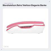 Wandtelefono con Funzione di Pausa - Telefono Retro - Elegante Design da Parete - Ripetizione dell'Ultimo Numero - Suono di Chiamata - Progettazione Sottile - Telefono da Parete Fissa