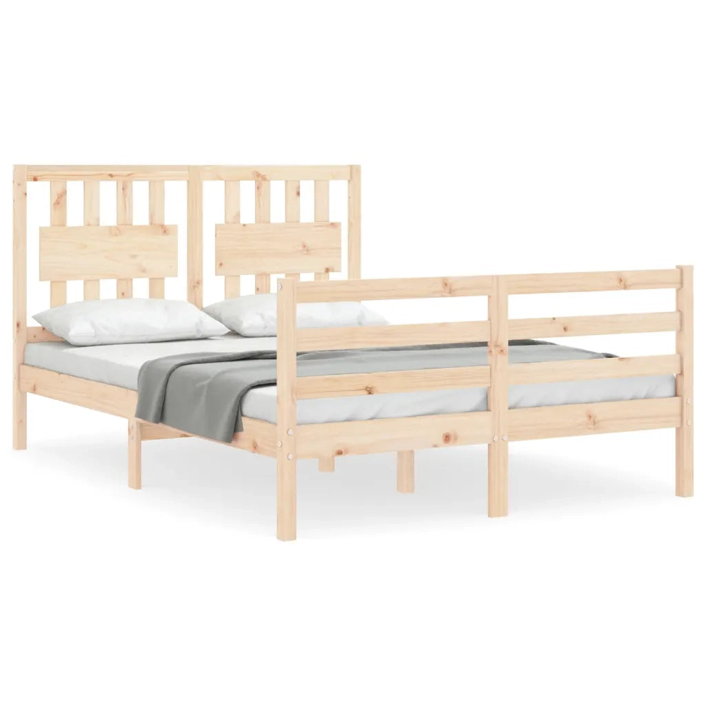 Giroletto con Testiera-Struttura Letto con testiera Double in Legno Massello 175312