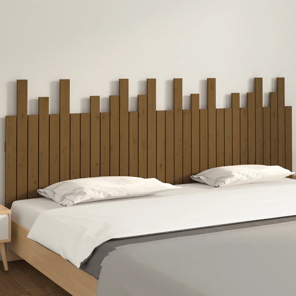 Testiera da Parete Ambra 204x3x80 cm in Legno Massello di Pino