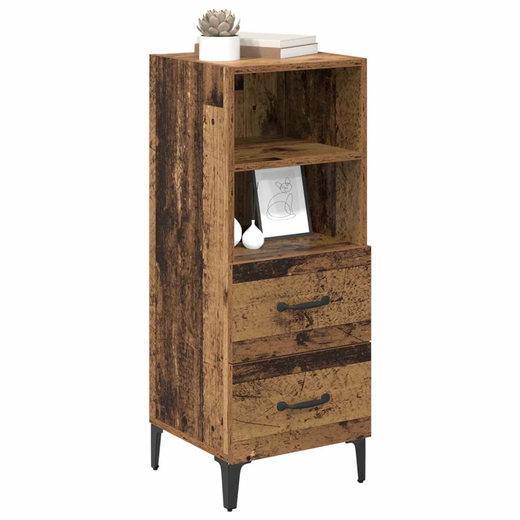 Credenza | Madia | Buffet da pranzo | Armadio da pranzo Legno vecchio 34 x 34.5 x 90 cm Legno multistrato