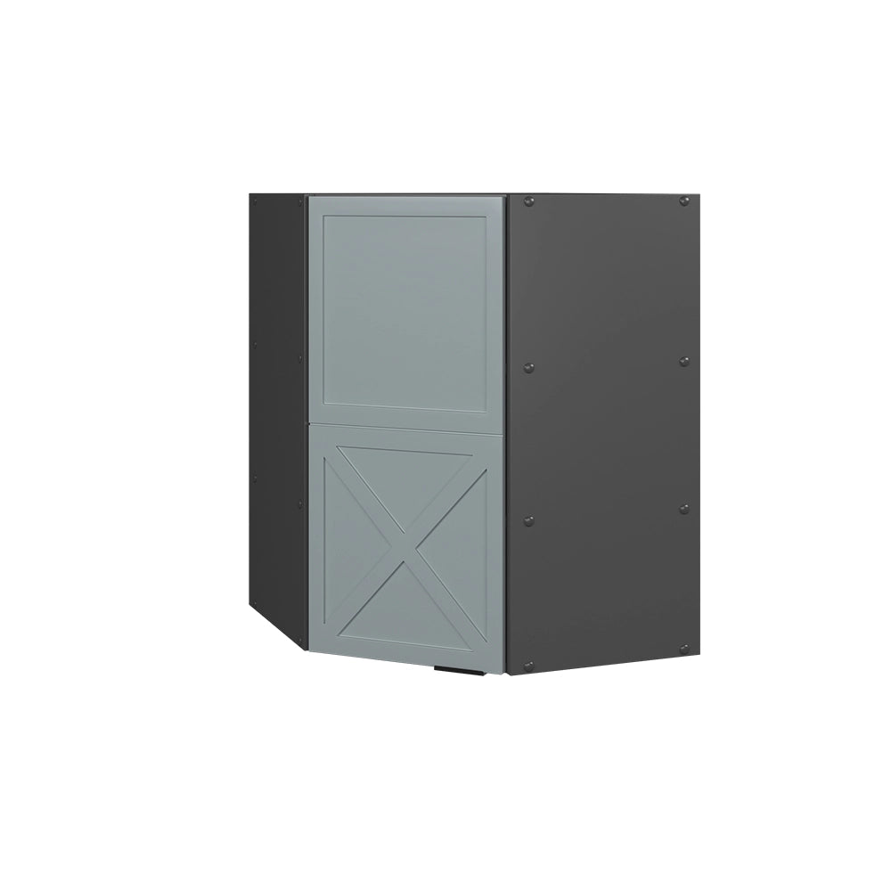 Vicco Mobile angolare da cucina Blu-grigio chiaro 57 cm