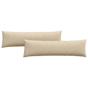 Cuscini da Divano 2 pz | Cuscini per sedie Crema 145 x 40 cm Tessuto