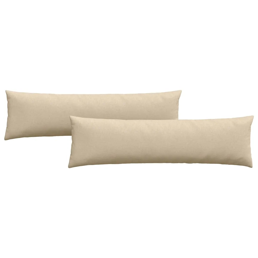 Cuscini da Divano 2 pz | Cuscini per sedie Crema 145 x 40 cm Tessuto