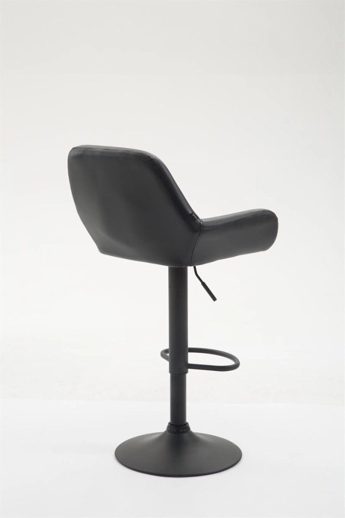 Sgabello Braga in similpelle nero,nero