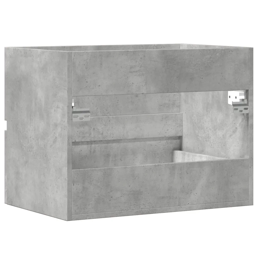 Mobiletto da bagno salvaspazio di design 60 x 38 x 45 cm facile da riporre in legno composito grigio cemento 02_0050815
