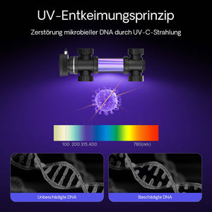 CUV-724 Chiarificatore per laghetti in acciaio inox 24W Sterilizzatore UVC