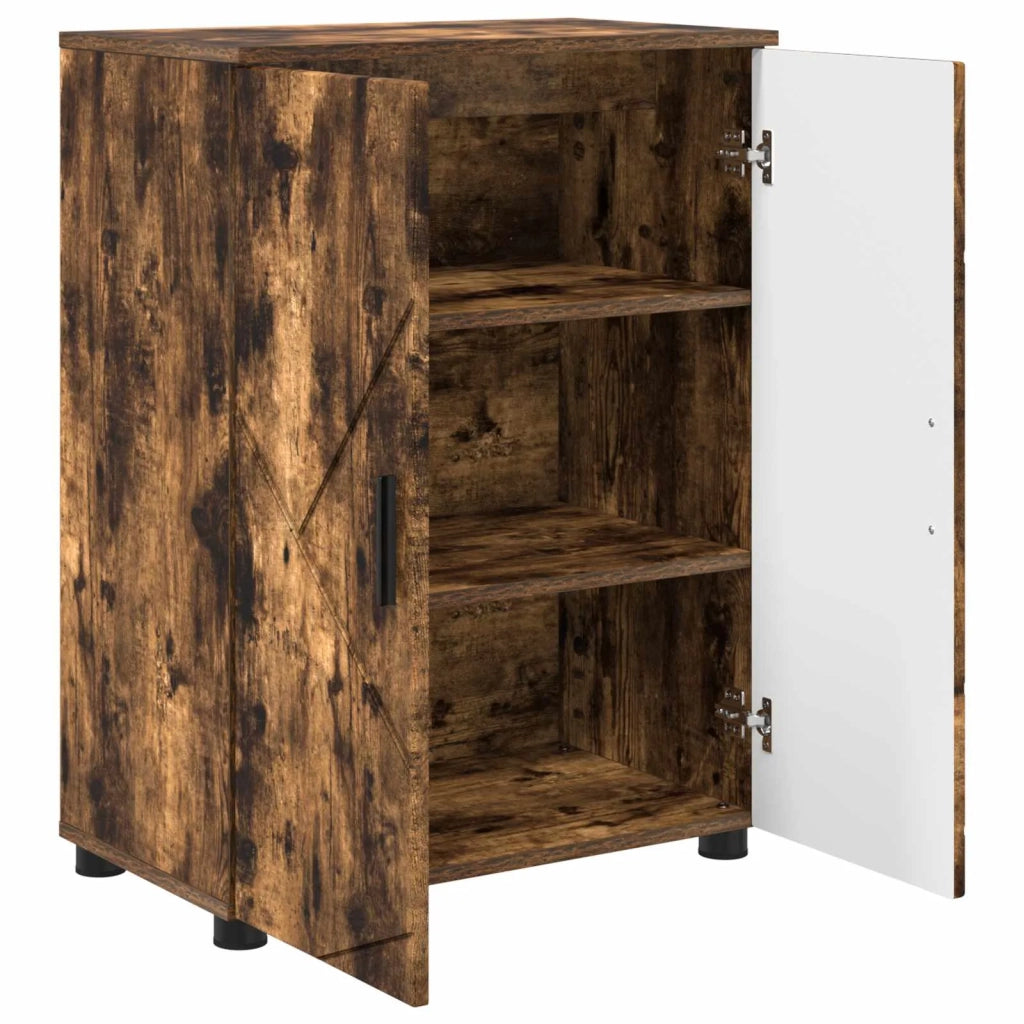 Mobile da Bagno con archiviazione Rovere fumé 60 x 35 x 80 cm 883309