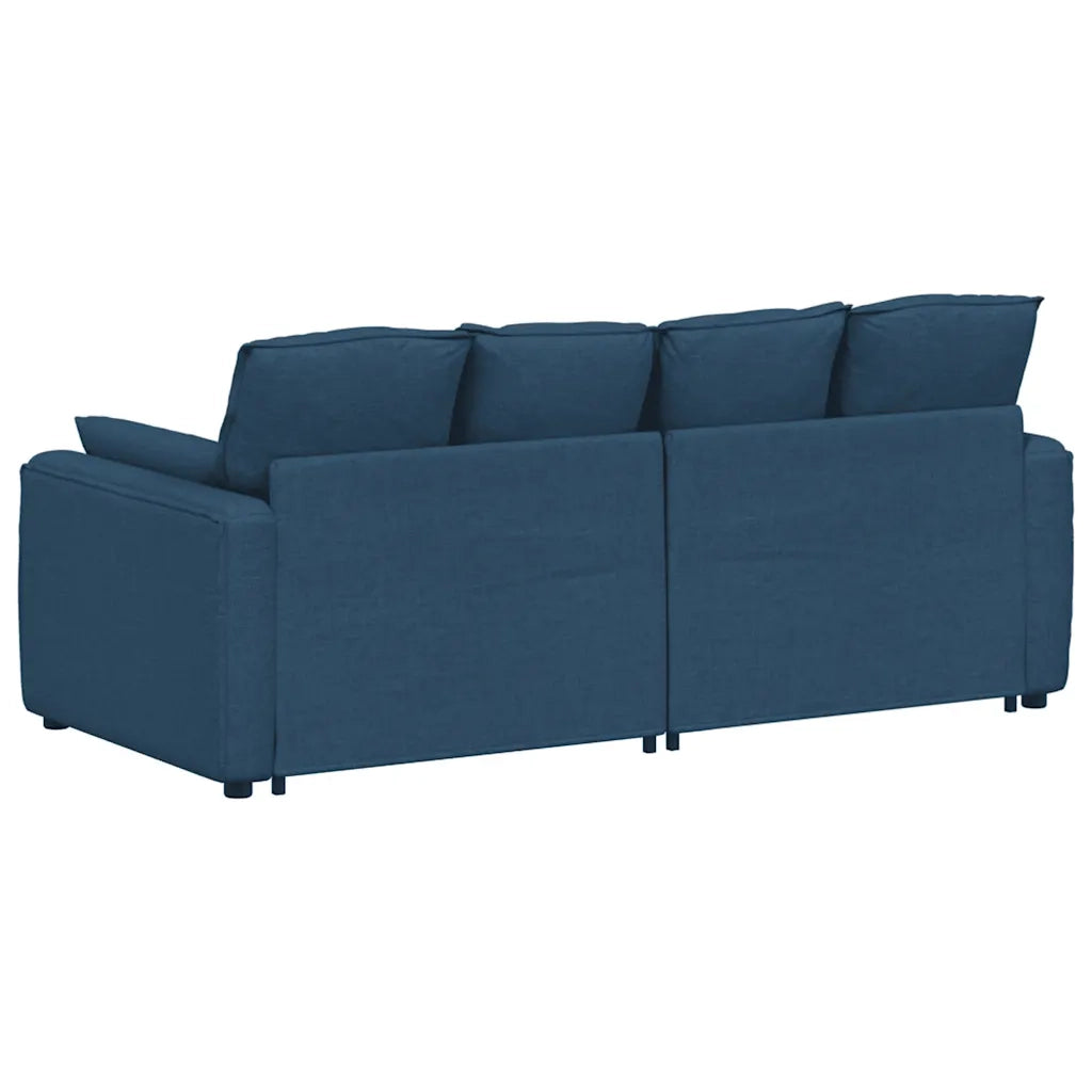 vidaXL Divano Modulare con Cuscini Blu