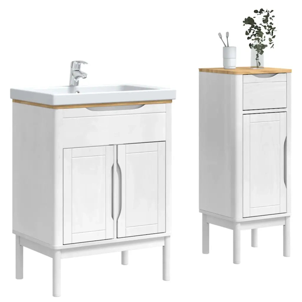 Set di mobili per il bagno con cassetto FLORO 2 pcs Bianco 3385880