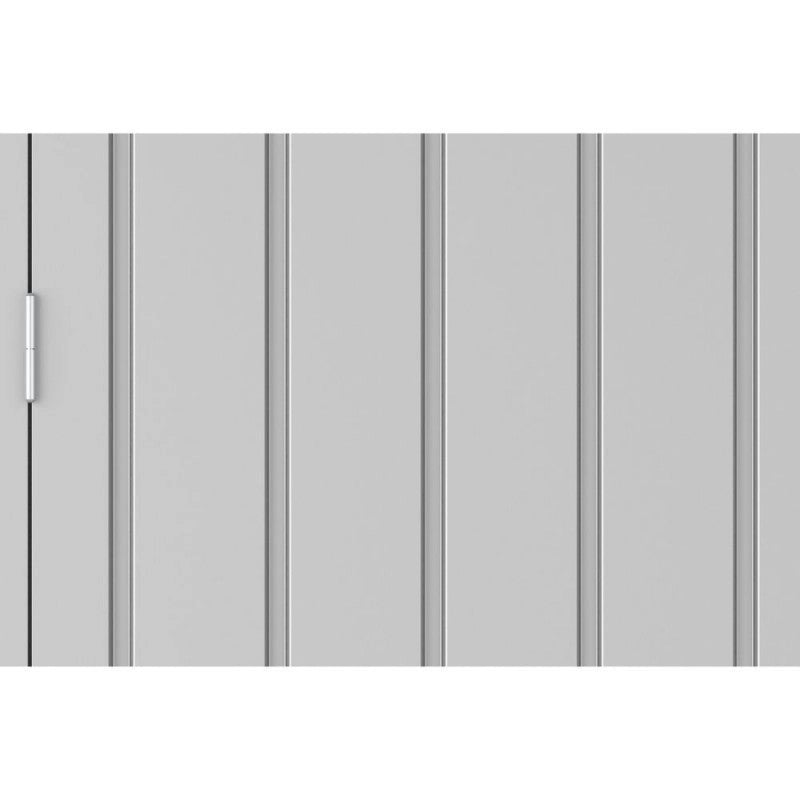 Casetta Box da Giardino 249,1x209,3x231,3 cm in Acciaio Zincato Grigio