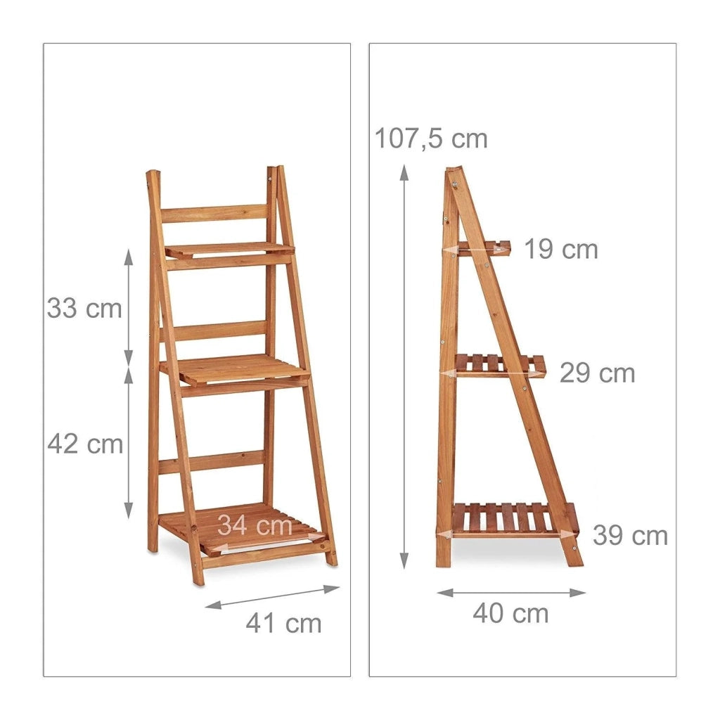 Portavasi/scaffale/scala in legno 107 cm 2013079/2