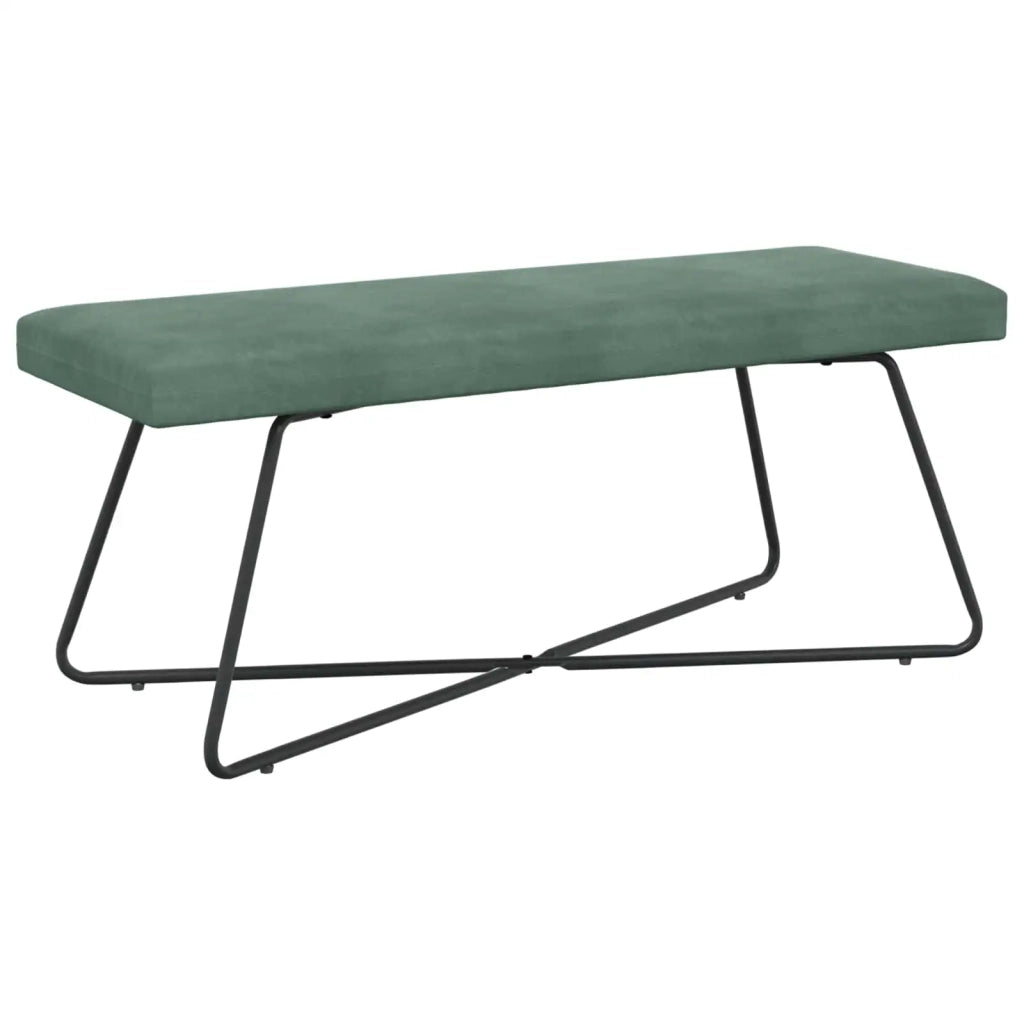 panchina Tinta unita Verde Mare 110 x 40 x 45 cm Velluto 42038354