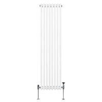 Termosifone Radiatore a 3 colonne per riscaldamento centralizzato verticale Bianco 180x38cm
